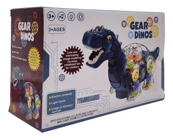 Dinosaurio Tyrannosaurus Musical Gear Dino Juguete Didáctico-1