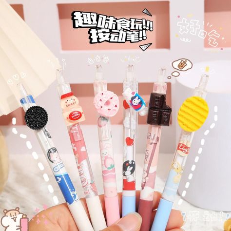 Set 3 Lápices Diseño Dulces Galletas Papitas Kawaii Cute-3