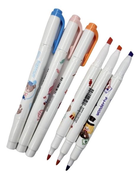 Set Lapices Destacadores 6 Colores Mundo Magico-2