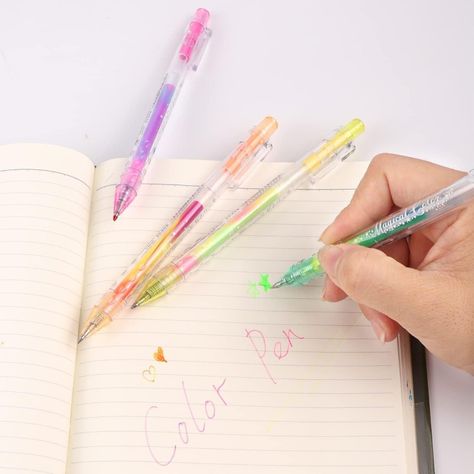 Set 5 Lapices Gel Con Brillo Multicolor Magical Boligrafo-1