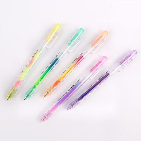 Set 5 Lapices Gel Con Brillo Multicolor Magical Boligrafo-2