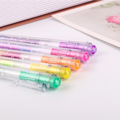 Set 5 Lapices Gel Con Brillo Multicolor Magical Boligrafo-5