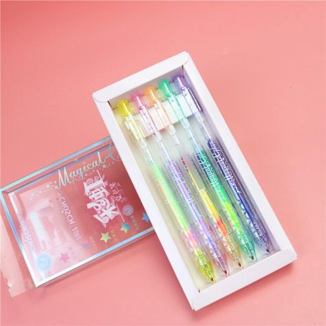 Set 5 Lapices Gel Con Brillo Multicolor Magical Boligrafo-7