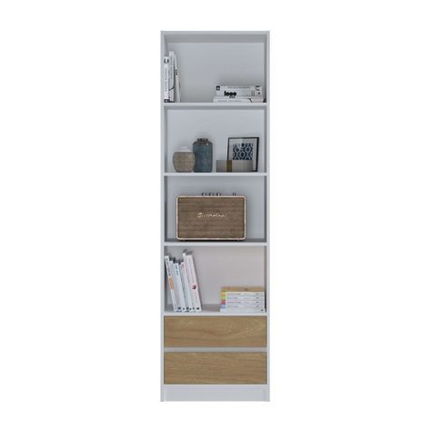 Estante Daloa Hyggesign 53x180x33cm. Color Blanco-0