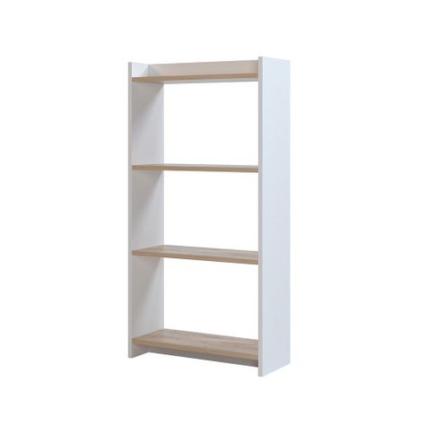 Estante 4 repisas Blanco/ Madera-0