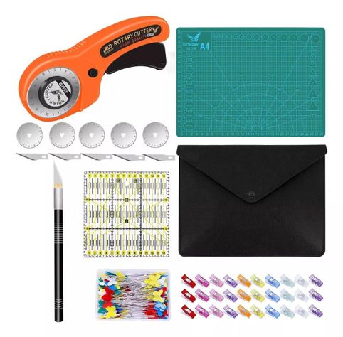 Kit Cortador De Tela Circular Para Ropa Herramienta Costura-0