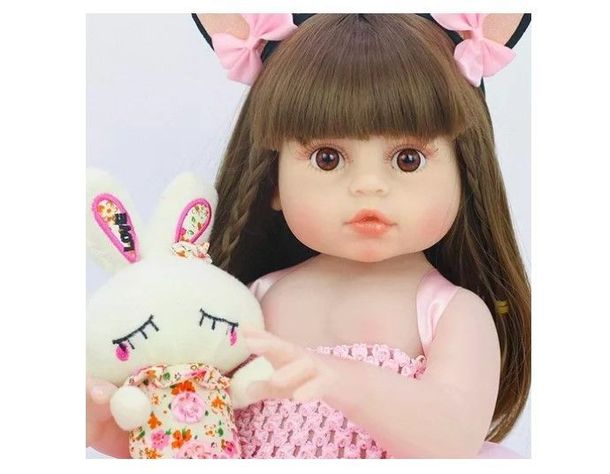 Muñeca Reborn Bebé Realista De Silicona Lavable 55cm-4