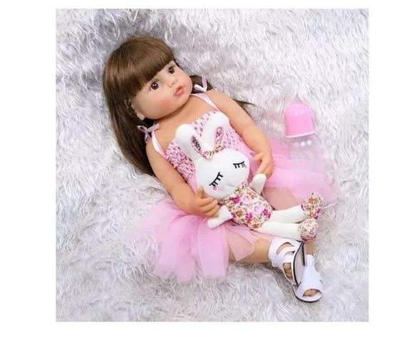 Muñeca Reborn Bebé Realista De Silicona Lavable 55cm-5