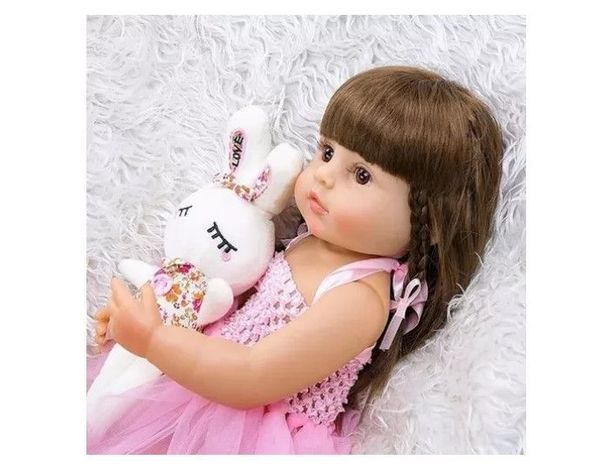 Muñeca Reborn Bebé Realista De Silicona Lavable 55cm-7