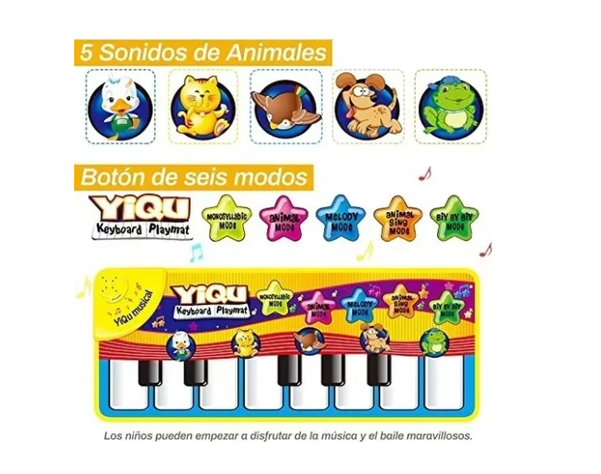 Alfombrilla Piano Musicales 13 Teclas Para Niños-3