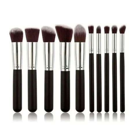 Set Brochas Maquillaje Profesional 10 Unidades-0