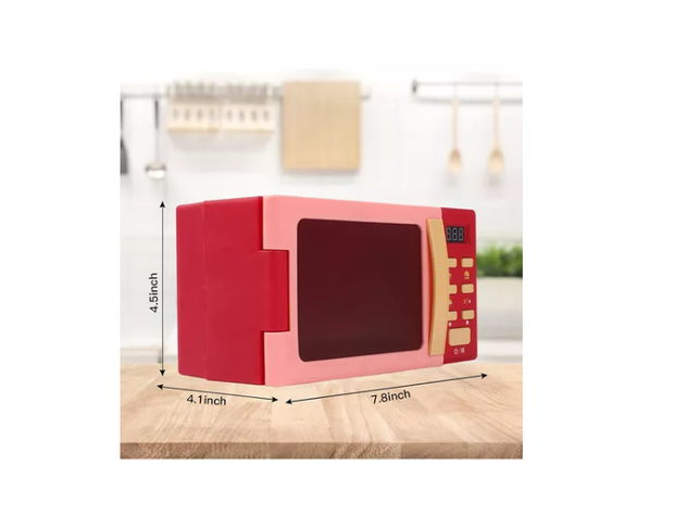 Horno Microondas De Juguete Más Accesorios Luz Y Sonido-3
