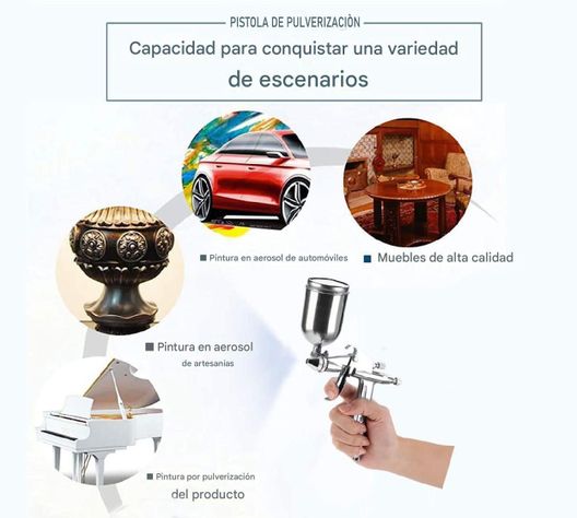Pistola Para Pintar K-3 Pulverizador Aerógrafo Con Copa-4