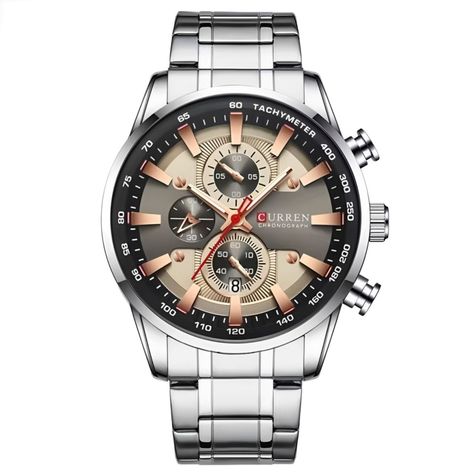 Reloj Curren KREc971912 8351 Cuarzo Plata-0