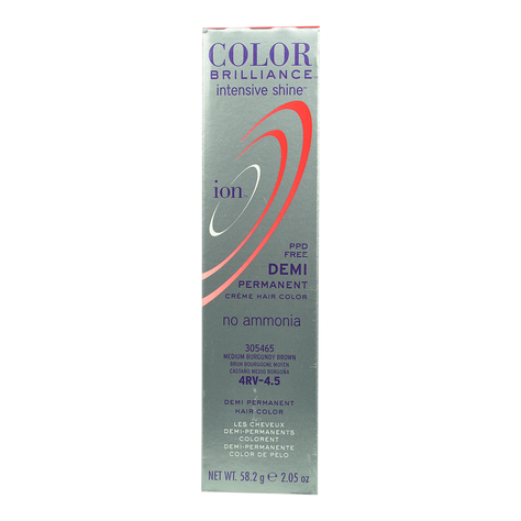 Tinte Demi Permanente Ion De 60 gr 4RV-4.5 Castaño Medio Borgoña-0
