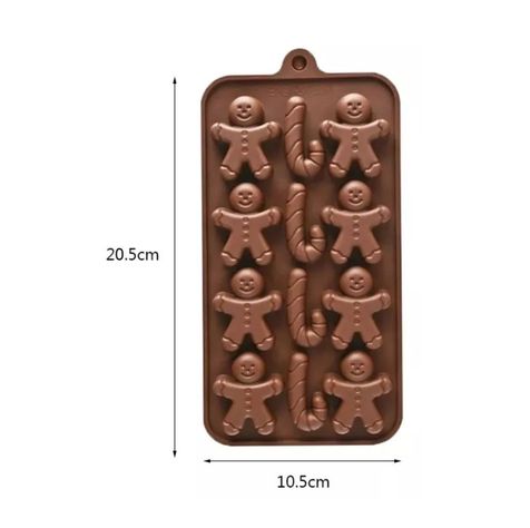 Pack X2 Molde Silicona Chocolate Navidad-1