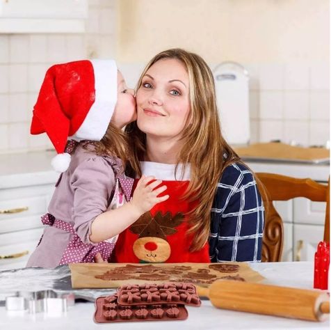Pack X2 Molde Silicona Chocolate Navidad-3