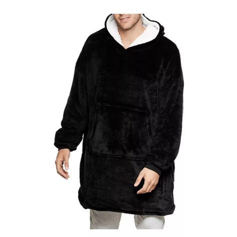 Poleron Frazada Gigante unisex invierno Negro-0