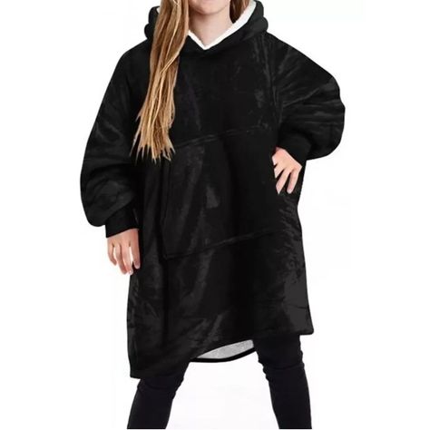 Poleron Frazada Gigante unisex invierno Negro-1