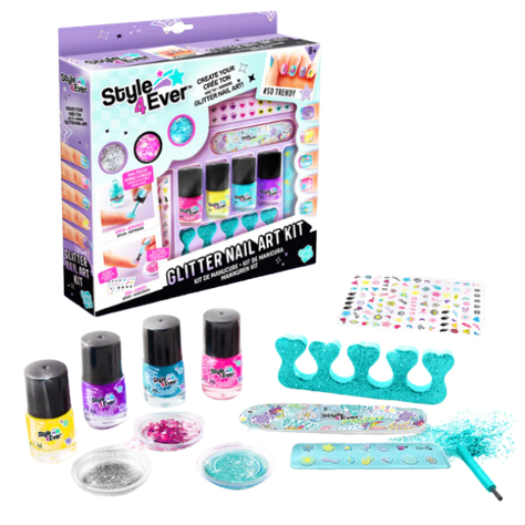 Style4Ever Set de Uñas Kit Glitter Nail Art -2