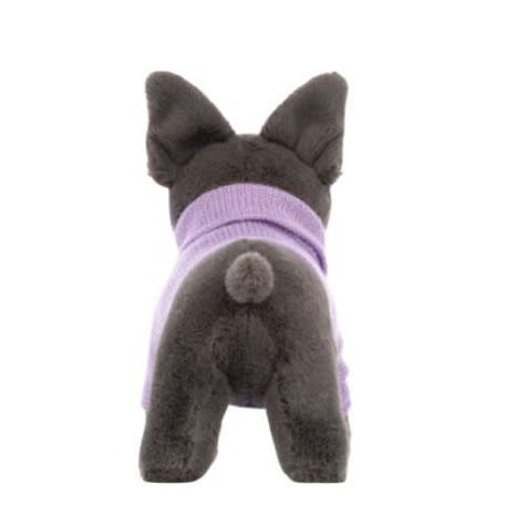 Jellycat Peluche Perro Bulldog Francés Sweater Morado-1