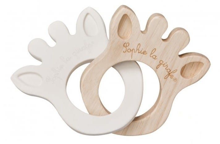 Sophie La Giraffe Só Pure Rubber&Wood Rings-1