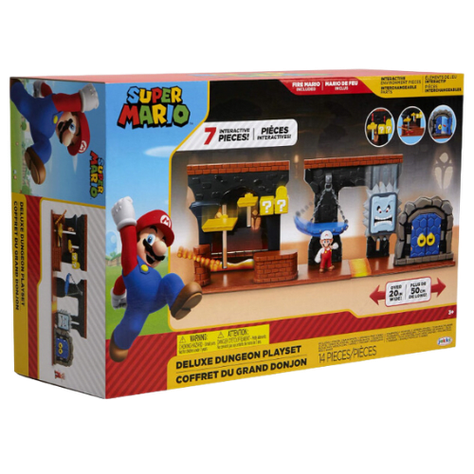Super Mario Nintendo Playset Deluxe Mazmorra 12 Piezas-0