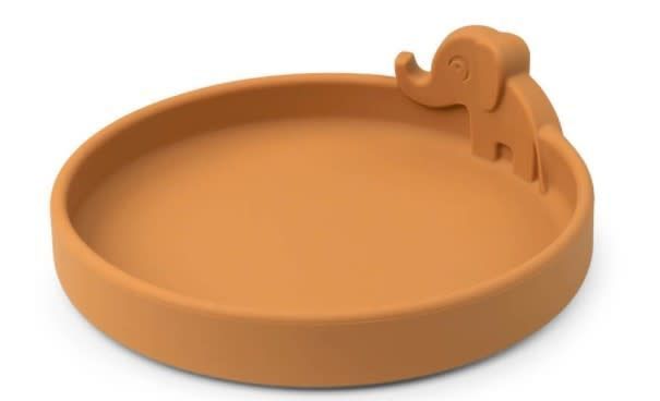 Plato Silicona Peekaboo Elphee Mostaza-0