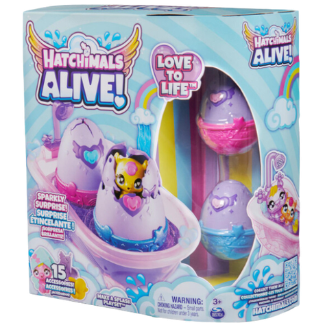 Hatchimals Alive! Diversión Baño de Colores-0