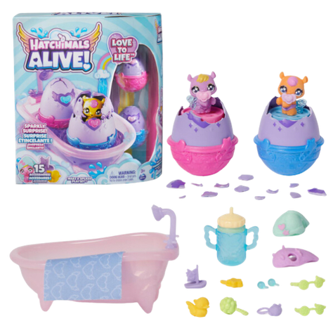 Hatchimals Alive! Diversión Baño de Colores-1