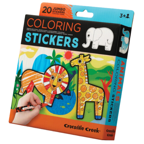  Stickers para Colorear Animales +5 Crayons+ Scene-0
