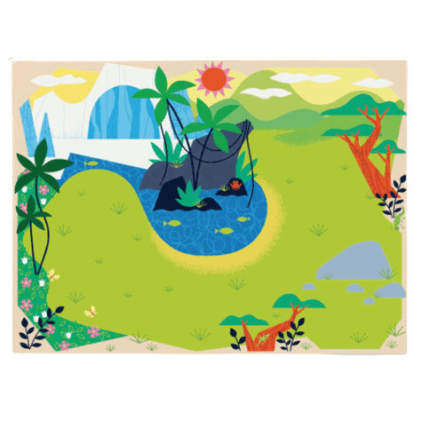  Stickers para Colorear Animales +5 Crayons+ Scene-2
