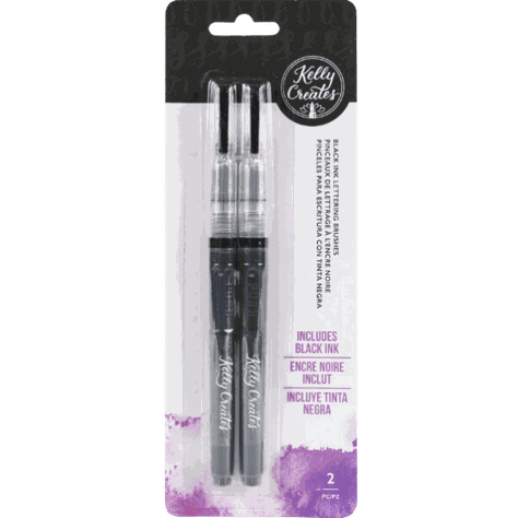 Kelly Creates Pinceles para Escritura Tinta Negra 2ú.-0