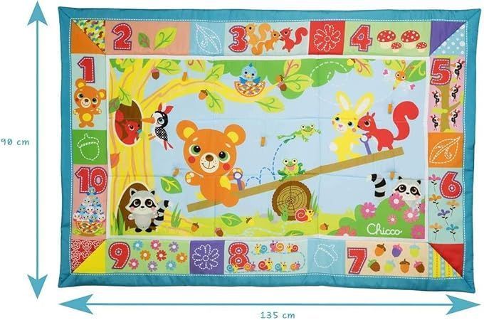 Alfombra Juego XXL Amigos del Bosque 135x90 cm-1