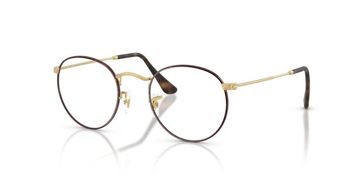 Anteojos Ópticos Ray-Ban RX3447V Round Metal Havana Unisex-1