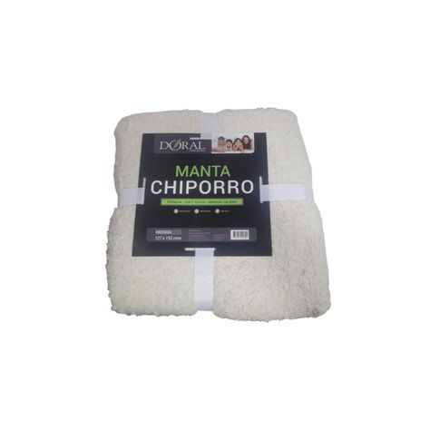 MANTA POLAR CHIPORRO 127X152 CM. BLANCO-0
