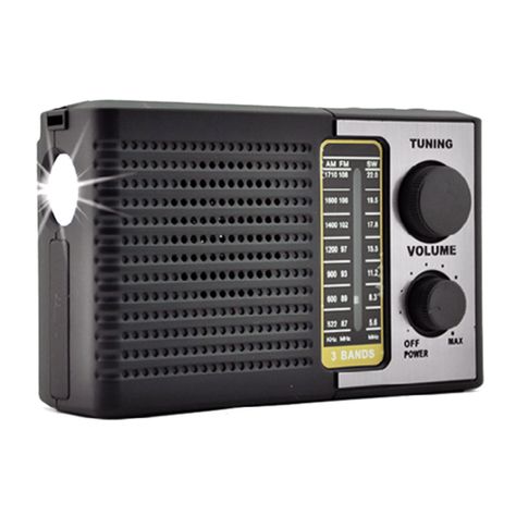 Radio Portátil AM/FM/SW Con Panel Solar, USB Y Luz LED - PS-0