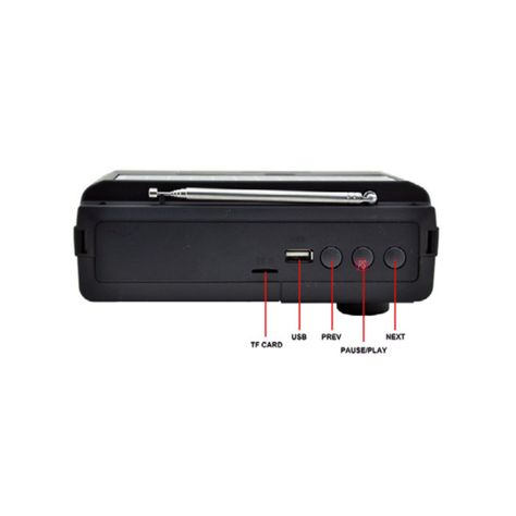 Radio Portátil AM/FM/SW Con Panel Solar, USB Y Luz LED - PS-2