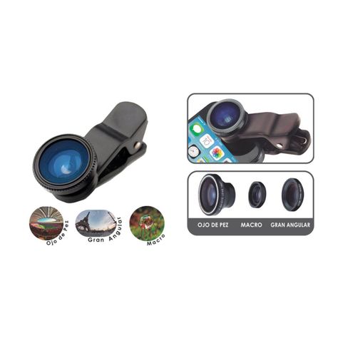 Kit Lentes Ojo De Pez 3 En 1 Para Celular - PuntoStore-1