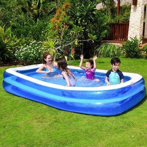 Piscina Inflable 201x150x50cm Con 2 Anillos  - PS-1