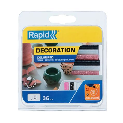 36 Barras De Silicona Purpurina 7mm X 90mm Colores - PS-0