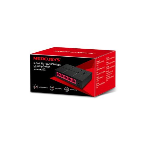 Switch De Escritorio De 5 Puertos 10/100/1.000 Mbps - Ps-2