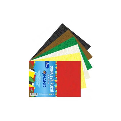 Pack 60 Hojas Goma Eva Plush 20x30cms Colores - PS-1