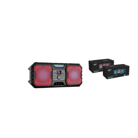 Parlante Bluetooth Iluminación Rojo Portátil - PuntoStore-1