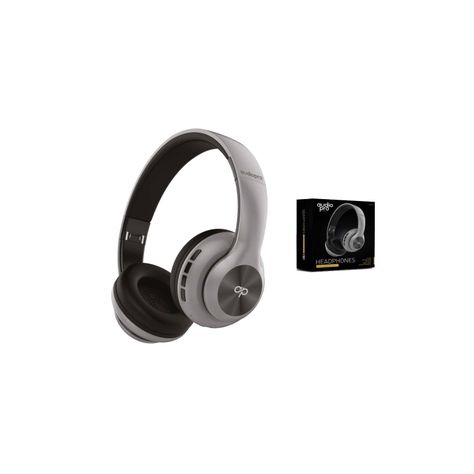 Audífonos Bluetooth Y 3.5mm Recargable Gris - Puntostore-1