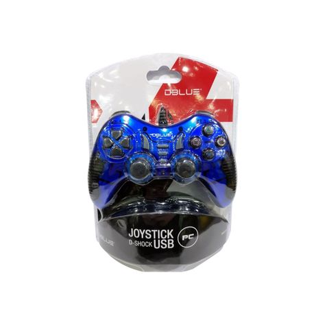 Joystick D-shock Usb Pc Doble Vibración Azul - Puntostore-2