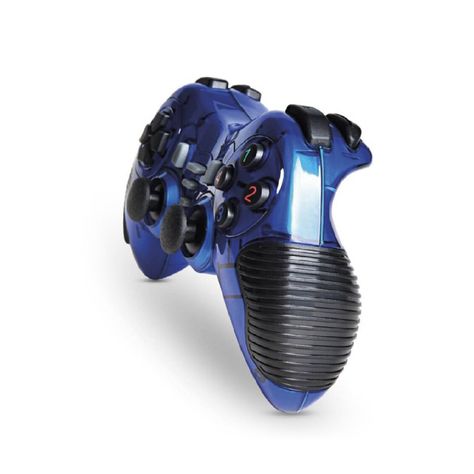 Joystick D-shock Usb Pc Doble Vibración Azul - Puntostore-1