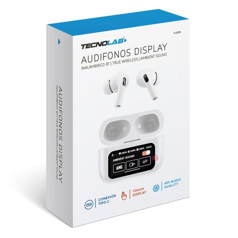 Audífonos Bluetooth Con Pantalla Touch Blanco - PS-2