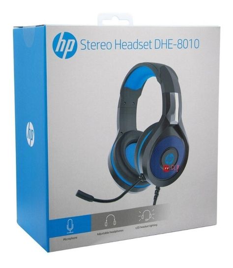 Audífonos Gamer Hp On Ear Dhe-8010 Led Azul - Ps-3