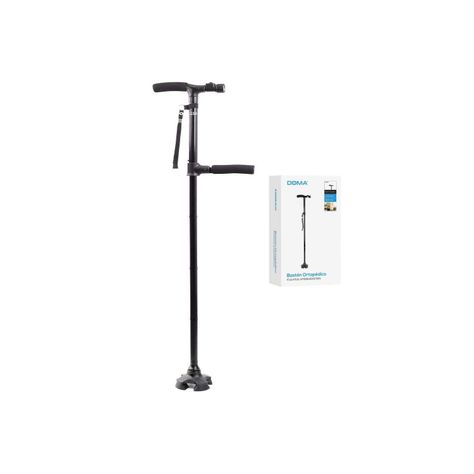 Bastón Plegable Con Luz Led Y 4 Puntos De Apoyo - Puntostore-3